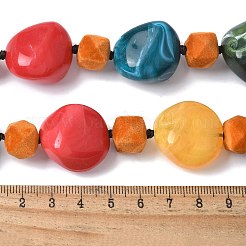 Böhmische Halsketten mit Harzperlen&nbsp;NJEW-C072-03