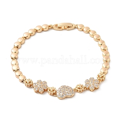 Bracelets en laiton à maillons en zircone cubique à micro pavé&nbsp;KK-R217-40G