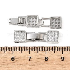 Klappverschlüsse aus Messing mit Mikropavé-Fassung und klaren Zirkonia&nbsp;XGRQ5K802-844P