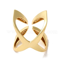 Anillos de latón micro pave circonio cúbico&nbsp;RJEW-R141-01G