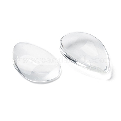 Cabochons en verre goutte à goutte transparent&nbsp;X-GGLA-R024-30x20