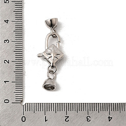 Messing Micro Pave klare Zirkonia Hummerkrallenverschlüsse&nbsp;KK-U059-53P