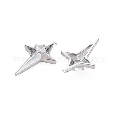 Pendenti in zirconi cubici trasparenti in micro pavè di ottone&nbsp;KK-S364-102P
