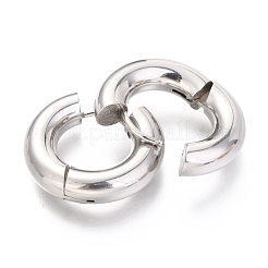 Pendientes de aro huggie de acero inoxidable 202 resistentes al deslustre&nbsp;EJEW-O087-08F-P