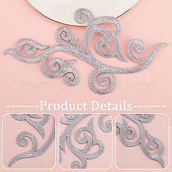 Appliques de broderie informatisées à motif de fleurs de style ethnique&nbsp;PATC-WH0010-36B
