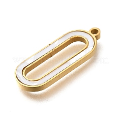 Hohle ovale Anhänger aus Edelstahl 304&nbsp;STAS-Q348-05G