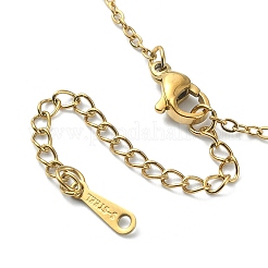 Collier pendentif flamant rose en alliage émaillé avec chaînes en acier inoxydable 304&nbsp;NJEW-JN04411