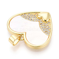 Pendentifs en laiton zircon cubique transparent&nbsp;KK-N268-34G