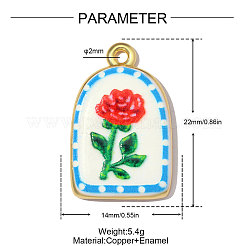 Laiton imprimé avec pendentifs en émail&nbsp;KK-OY001-48G