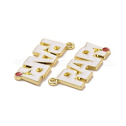 Pendentifs en émail d'alliage de placage de support de thème de noël&nbsp;PALLOY-O109-42LG