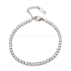 304 Edelstahl-Cup-Kettenarmbänder mit Strassen für Damen&nbsp;BJEW-G753-01P-03
