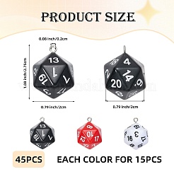 45 Uds. Colgantes acrílicos opacos de 3 colores&nbsp;MACR-SZ0002-05