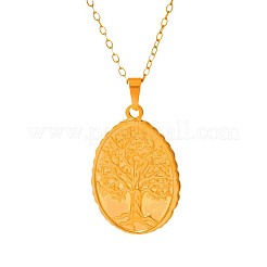 Collane con ciondolo albero della vita in acciaio inossidabile 304 per donna&nbsp;IC2942-2