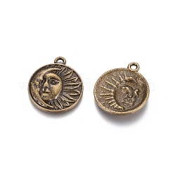 Tibetischer stil Aluminium Anhänger & Charms&nbsp;TIBEP-Q064-116AB-NR