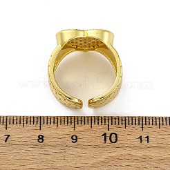 Anelli per polsini da donna in ottone con micro pavé di zirconi trasparenti&nbsp;RJEW-H248-08G-03