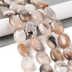 Natürliche gestreifte Achat- / Bandagatperlenstränge&nbsp;G-Q182-01K