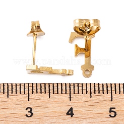 Boucles d'oreilles à tige en acier inoxydable 304 avec placage ionique (IP)&nbsp;FIND-Q103-01F-G