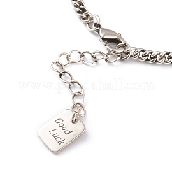 Messing Panzerkette Armbänder&nbsp;BJEW-H537-07AS