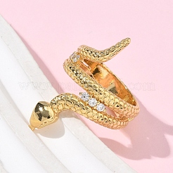 Bagues en laiton avec zircone cubique de micro pave&nbsp;RJEW-Z101-01G-02