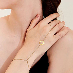 304 Edelstahl Sonnengliederkettenringarmbänder für Damen&nbsp;BJEW-TAC0055