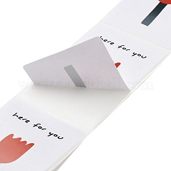 200 Stück selbstklebende Papieraufkleber mit Blumenmotiv „Here for you“&nbsp;AJEW-S084-02D