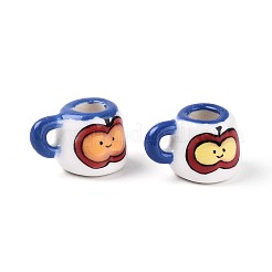 Tasse en porcelaine faite à la main avec décoration de pomme&nbsp;PORC-T133-60