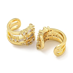 Messing Micro Pave Zirkonia Manschette Ohrringe&nbsp;EJEW-C104-103G
