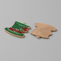 Emaille-Anhänger aus Legierung zum St. Patrick's Day&nbsp;ENAM-WH0004-10KCG-01