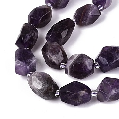Natürlichen Amethyst Perlen Stränge&nbsp;G-N362-07A-07