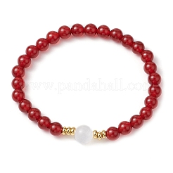 3 pz 3 stili perline di pietre preziose naturali rotonde braccialetti elastici set&nbsp;BJEW-JB11008