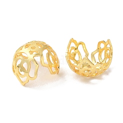 Messing-Blumen-Bead-Kappen&nbsp;KK-K381-02G-01