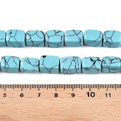 Synthetische türkisfarbene Perlenstränge&nbsp;G-T138-99
