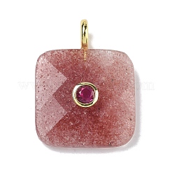 Pendentifs à facettes en pierres précieuses mélangées naturelles&nbsp;G-C274-03-G