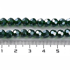 Chapelets de perles en verre électroplaqué&nbsp;EGLA-R015-6mm-17