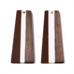 Pendentifs en bois de résine et de noyer&nbsp;X-RESI-S389-073A-A02