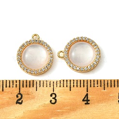 Pendenti in zirconi cubici trasparenti in micro pavè di ottone&nbsp;KK-M277-07D-G