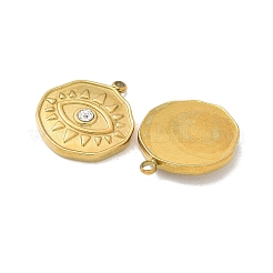 Pendentifs en strass cristal en acier inoxydable 304&nbsp;STAS-I322-88G