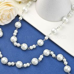 Handarbeit rund Glasperlenketten Perlen für Halsketten Armbänder machen&nbsp;AJEW-JB00055-01