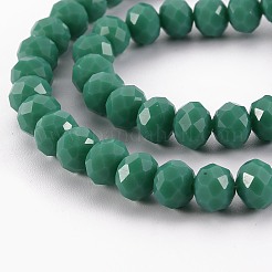 Chapelets de perles en verre opaque de couleur unie&nbsp;LS-EGLA-A034-P8mm-D19
