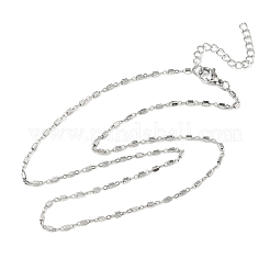 Colliers à maillons cubiques en acier inoxydable 304 de 1.5 mm pour femmes&nbsp;NJEW-G201-03P