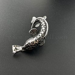 Stilvolle Halskette mit Fischanhänger aus 304 Edelstahl für Herren-Hip-Hop-Fischschmuck&nbsp;ZT2227