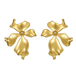 Boucles d'oreilles à tige en acier inoxydable 304 et strass en cristal&nbsp;WGA93F3-01