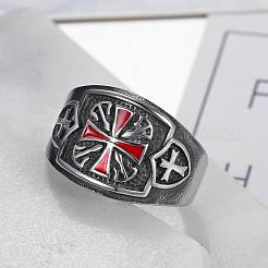 304 Edelstahl Emaille Fingerringe für Herren&nbsp;WGA2CE5-01