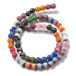 Handgemachte Millefiori Bunte Malerei Perlen Stränge&nbsp;LAMP-F035-04