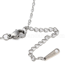 Colliers avec pendentif en forme de nœud papillon en acier inoxydable 304 anti-ternissement pour femmes&nbsp;NJEW-S434-01P