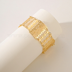 Breite Gliederarmbänder mit hohlen Messingblumen für Damen&nbsp;AW7314