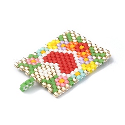 Perles de rocailles à motif de métier à tisser japonais faites à la main&nbsp;PALLOY-MZ00105-01