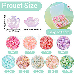 180 g 9 Farben undurchsichtige Acrylperlenkappen&nbsp;JACR-TA0001-03