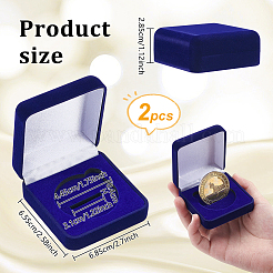 Scatole per imballaggio medaglie in EVA e flanella&nbsp;CON-WH0099-77B