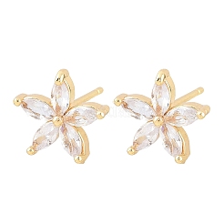 Orecchini da donna in ottone con micro pavé di zirconi cubici&nbsp;KK-A305-05G-01
